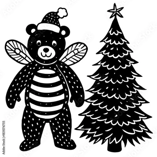 Obraz christmas teddy bear