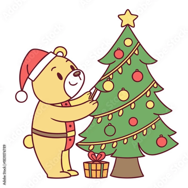 Obraz christmas tree and gifts