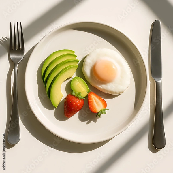 Fototapeta strawberry on a plate