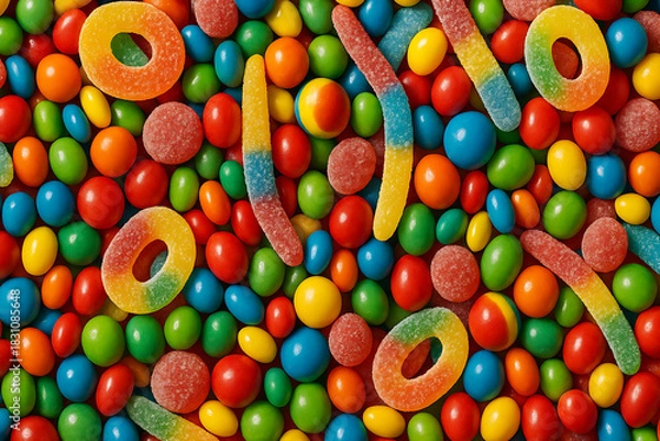 Fototapeta colorful candy background