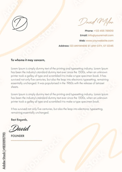 Obraz Letterhead Design