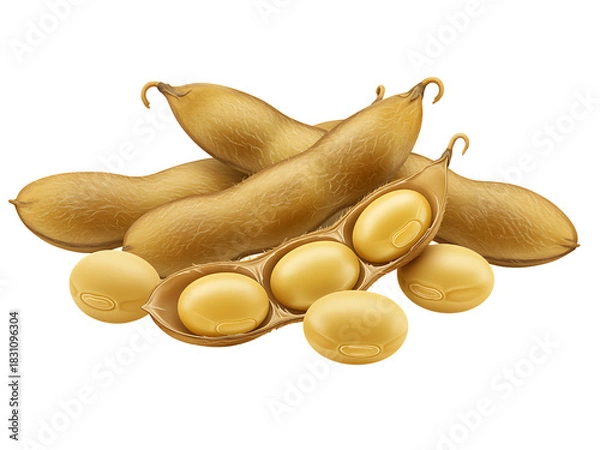 Fototapeta Peanuts and nuts displayed on a white background with a glass filled with peanuts as a healthy organic snack