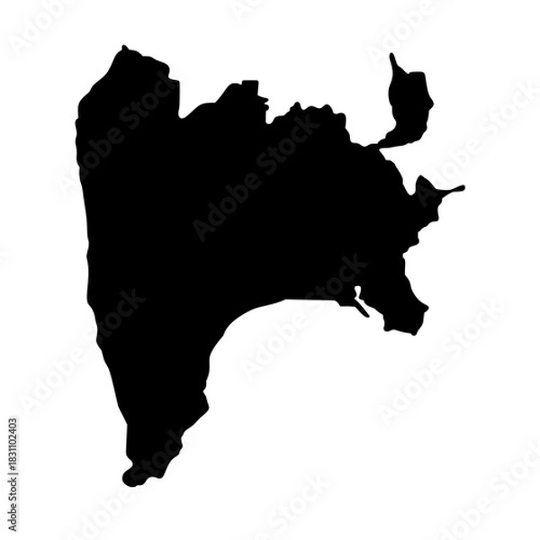 Obraz Nice France city map silhouette vector illustration