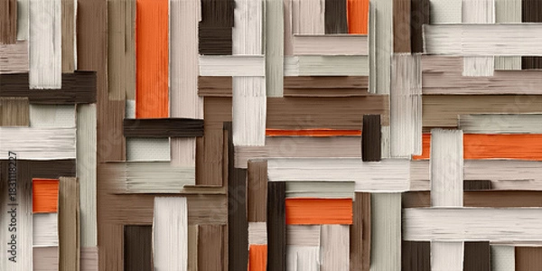 Fototapeta Soft and minimalistic abstract artwork with delicate lines and muted tones, creating a calm and refined aesthetic for modern interiors