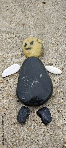 Obraz Steinmännchen am Strand von Jütland