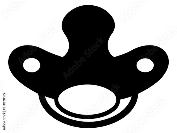 Obraz pacifier icon,pacifier soother black silhouette vector 