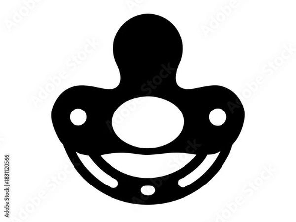 Obraz pacifier icon,pacifier soother black silhouette vector 