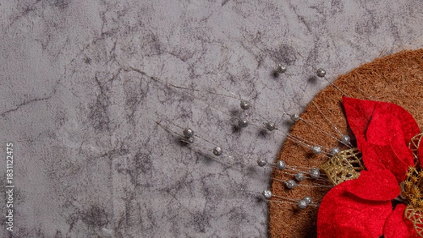 Obraz red leaf on the wall