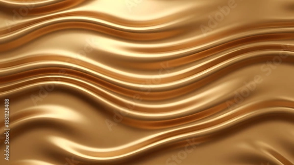 Obraz Luxurious golden satin waves abstract background