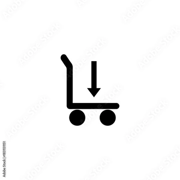 Fototapeta Bogie loading icon isolated on white background