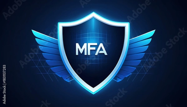 Obraz Multi-Factor Authentication (MFA) and Multi-Level Security Implementation Depicting Advanced Identity Verification, Access Control, Data Protection, and Cybersecurity Strategies 