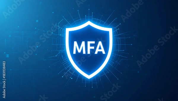 Obraz Multi-Factor Authentication (MFA) and Multi-Level Security Implementation Depicting Advanced Identity Verification, Access Control, Data Protection, and Cybersecurity Strategies 