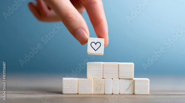 Fototapeta Building a secure future term life insurance planning home office image of growth calm environment close-up focus