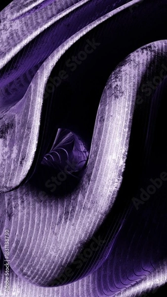 Fototapeta Abstract Purple Wave Patterns. Modern abstract 3D illustration with clean composition and soft lighting. Ideal for technology projects, branding, web design, presentations and social media.