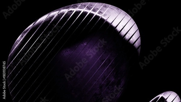 Fototapeta Abstract Purple Metallic Shapes. Modern abstract 3D illustration with clean composition and soft lighting. Ideal for technology projects, branding, web design, presentations and social media.