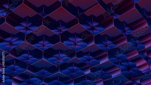 Fototapeta Abstract Geometric Pattern in Dark Colors