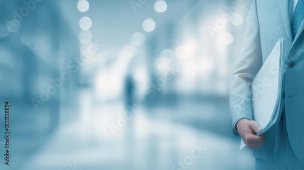 Fototapeta Exploring term life insurance options business office informative guide professional environment close-up view