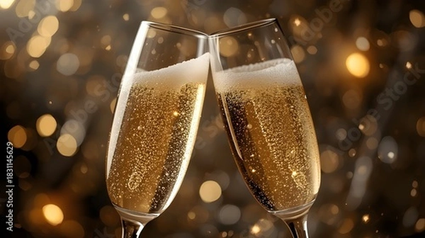 Obraz Golden Champagne Toast Celebration