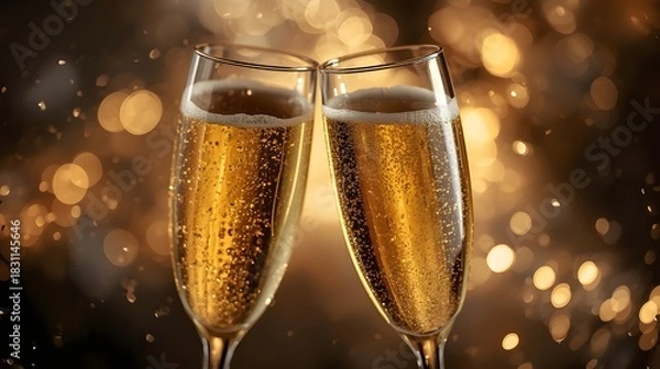 Obraz Golden Champagne Toast Celebration