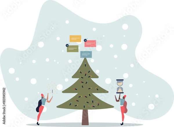 Fototapeta scheduling work tasks.Business and organization concept.life and employment of people.