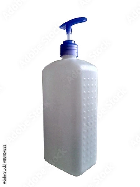 Obraz White Plastic Pump Bottle for Liquid Dispenser