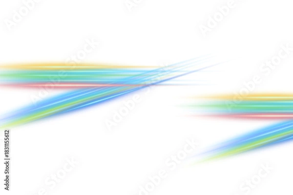 Obraz Abstract light streak motion blur effect isolated on transparent background