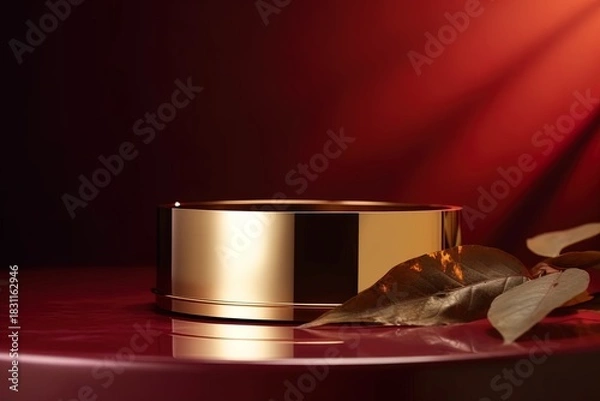 Fototapeta platform on a red background