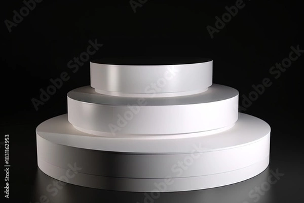 Fototapeta 3d white platform