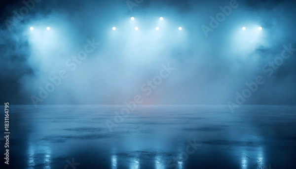 Obraz Rays of light pierce the cloudy sky and ocean waves, creating a beautiful reflection on the blue summer seascape