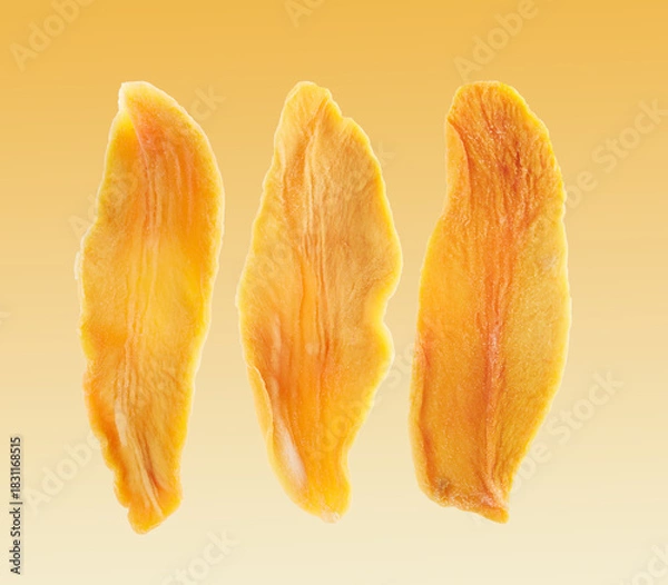 Obraz Mango slices dehydrated in closeup