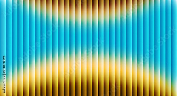 Fototapeta Dynamic vertical stripes gradient background with blue and orange.