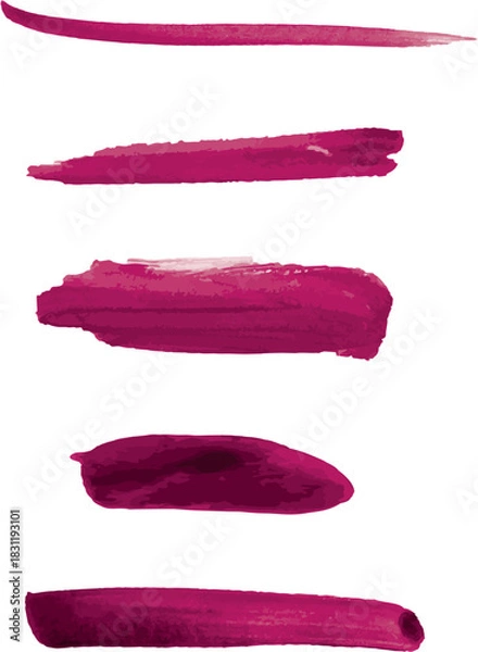 Obraz Bright Watercolor Brush Marks Pack