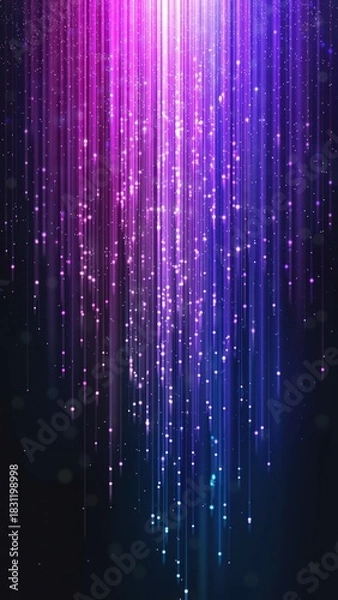 Obraz Colorful electric light streaks across dark background