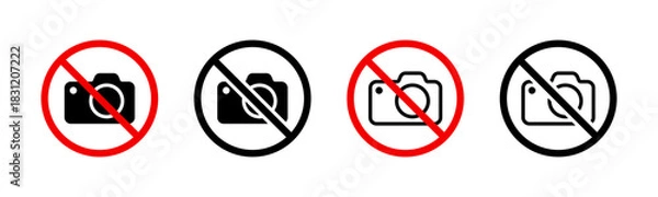 Obraz No photography sign set