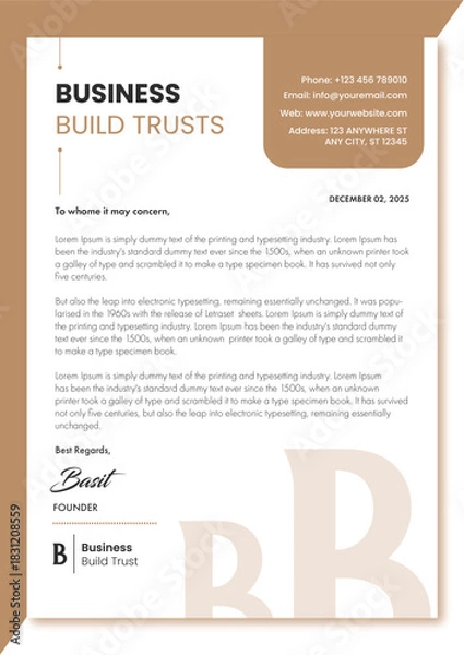 Obraz Letterhead Branding Design Template