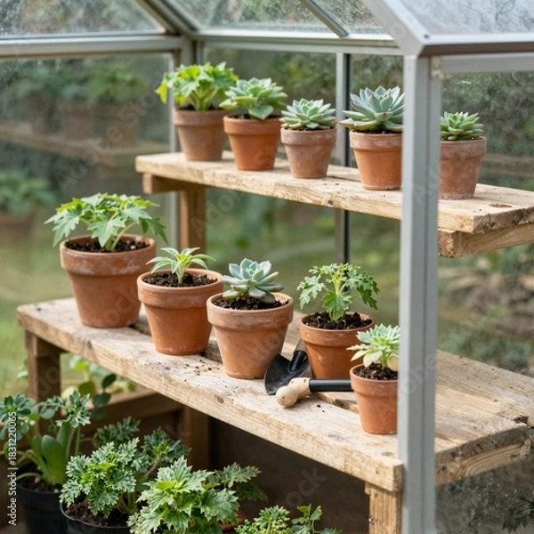 Obraz Small Greenhouse Interior