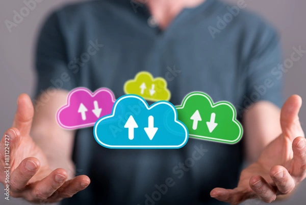 Fototapeta Concept of cloud storage