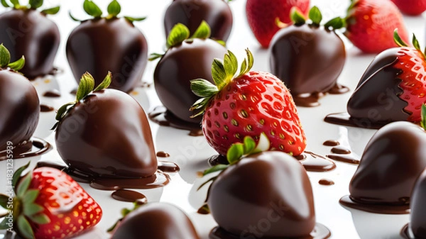 Obraz Chocolate-covered strawberries	