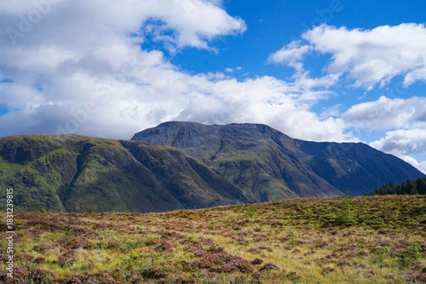Obraz Ben Nevis in the Scottish highlands. Ben Nevis is in Glen Nevis, a valley near Fort William 