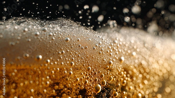 Obraz sparkling beer foam 