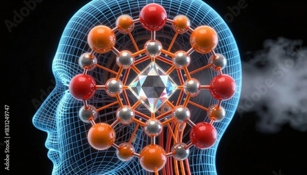 Fototapeta Digital Mind Science Visualization