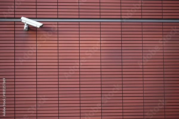 Obraz Details of Security Cameras on different buildings. Hamburg city near Hamburg Port.