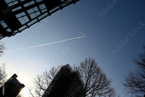 Obraz Details of Security Cameras on different buildings. Hamburg city near Hamburg Port.