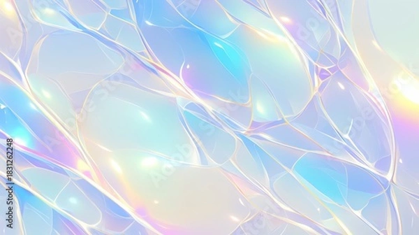 Fototapeta holographic iridescent abstract texture with soft pastel gradients