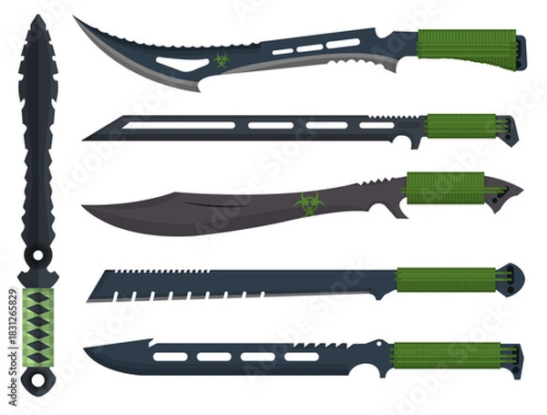 Obraz Various Zombie Hunter Knifes