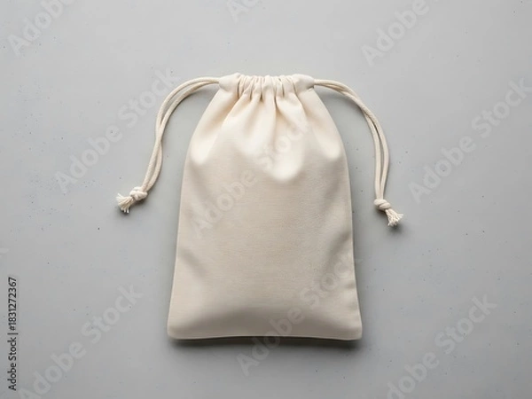 Obraz Elegant drawstring bag mockup presentation against a subtle background