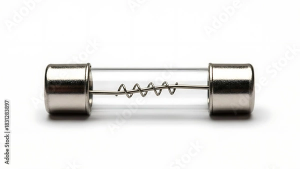 Fototapeta Electronic Fuse Glass Encased Component with Visible Filament for Circuit Protection