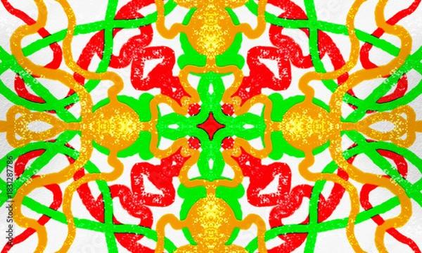 Obraz colorful mandala pattern design illustration reggae color style