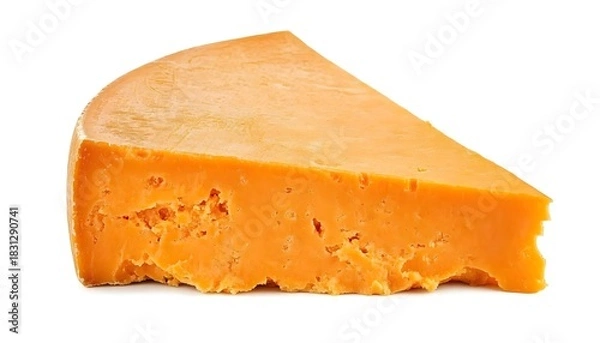 Fototapeta Wedge of cheddar cheese