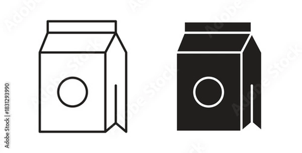 Obraz Paper bag icon symbol. Vector EPS 10. line and glyph icon